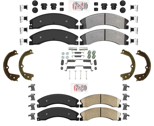 AmeriBrake Fleet Pads Hardware Parking Shoes Fits 2012-2021 Nissan NV1500 25 35