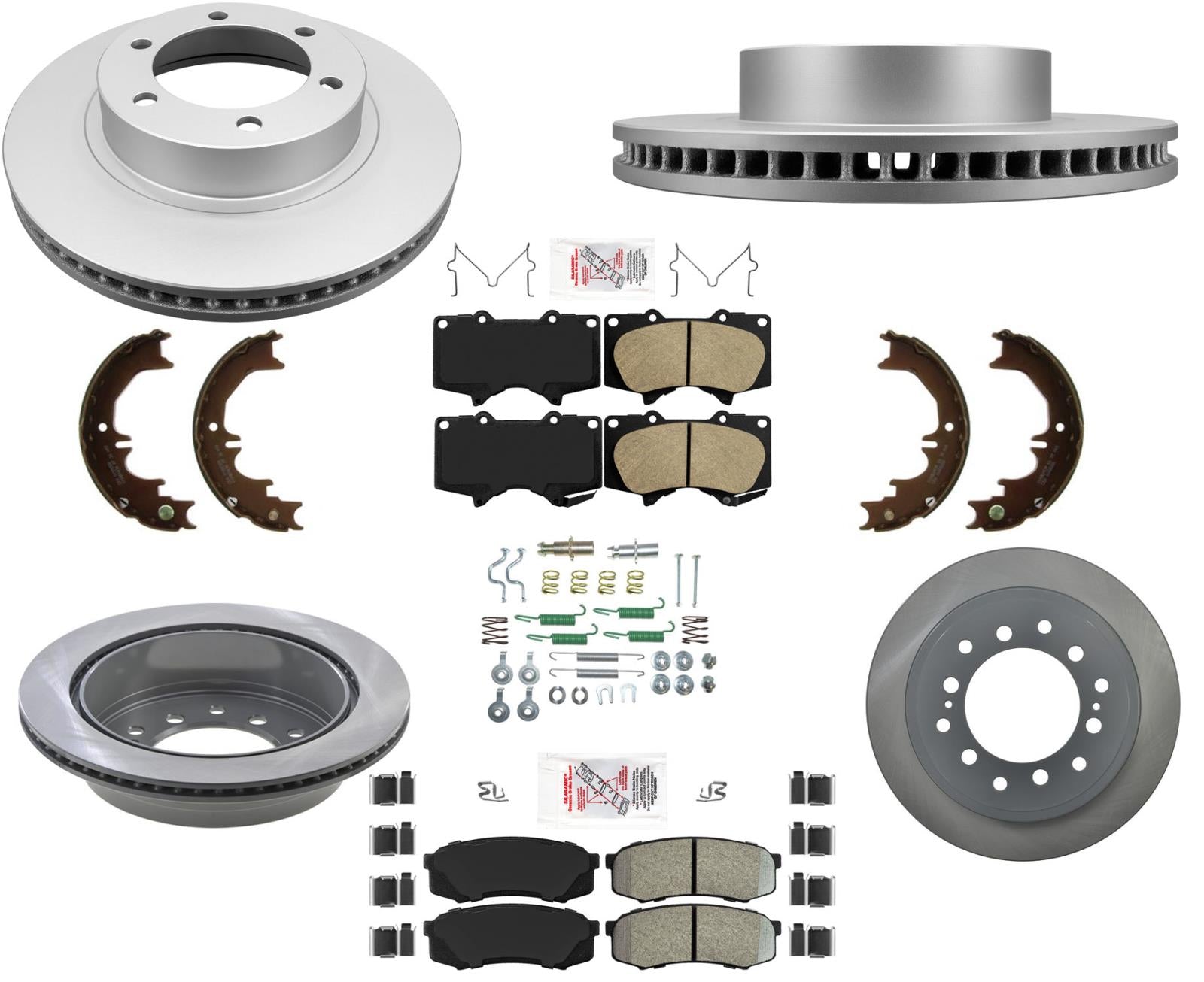 AmeriBrake Pads Hardware Rotores de freno de disco para Toyota FJ Cruiser 2010-2014