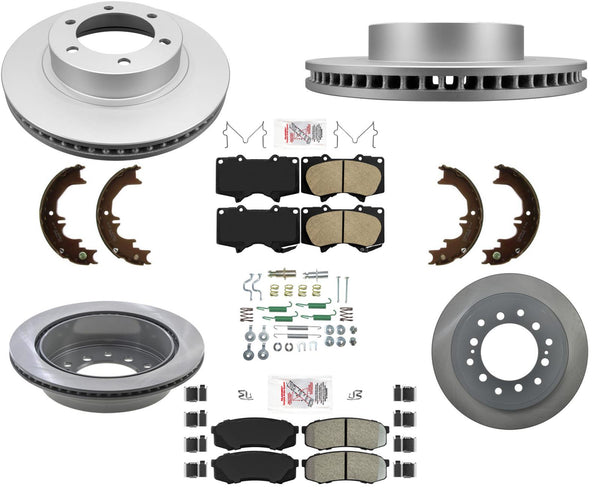 AmeriBrake Pads Hardware Disc Brake Rotors Fits for 2010-2014 Toyota FJ Cruiser