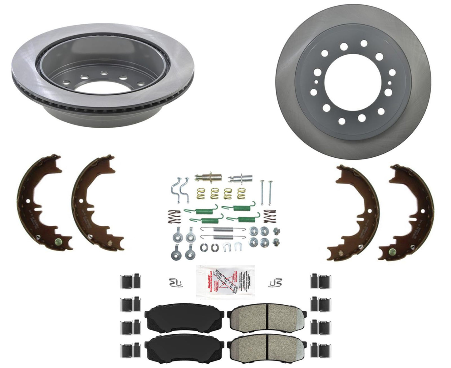 AmeriBRAKES Pastillas traseras Rotores de freno de disco para Lexus GX460 2010-2021 - Photo 1
