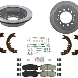 AmeriBRAKES REAR Pads Hardware Disc Brake Rotors Fits for 2010-2021 Lexus GX460