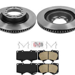 AmeriBrake FRONT Pads Hardware Disc Brake Rotors Fits for 2010-2021 Lexus GX460