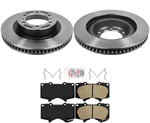 AmeriBrake FRONT Pads Hardware Disc Brake Rotors Fits for 2010-2021 Lexus GX460