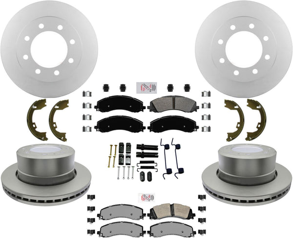 Fleet Pads Hardware Disc Brake Rotors For 2019-2021 Ram 3500 W/ Dual Rear Wheel