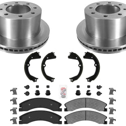 Rear Coated Brake Rotors Pad Parking for Dual Rear Wheel 11-13 GM Silverado 3500