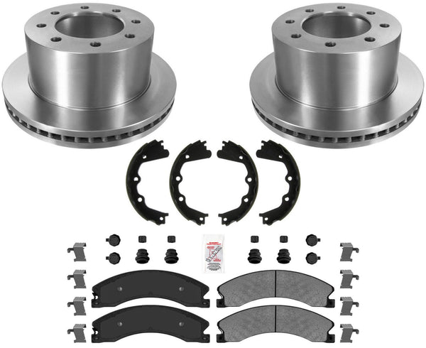 Pastillas de freno con revestimiento Rr para estacionamiento para rueda trasera doble 14-20 GM Silverado 3500HD