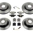 Front & Rear Rotors & Pads Rear W/ 1 Pin Mount For 1996-2000 Mercedes Benz C280