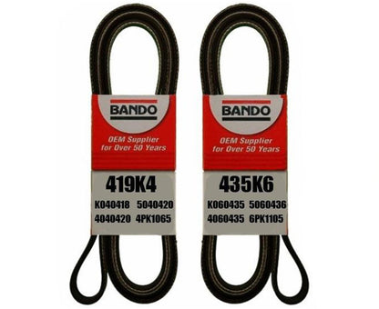 2 Serpentine Belt Kit 98-99 Acura CL 2.3L 98-02 Fits Honda Accord 2.3L