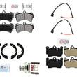 F&R AmeriBrake Pads hardware Parking Shoes for 07-15 Audi Q7 with 350MM Rotors
