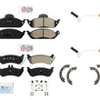 F&R AmeriBrake Pads hardware Parking Shoes for 1999-2003 Mercedes Benz ML320
