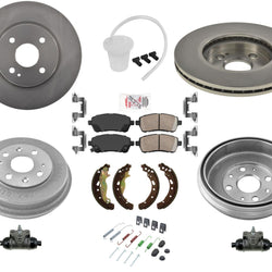 Front Rotors Pads Rear Brake Drums Shoes & Shoe Springs For Mazda 2 2011-2015