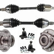 Front Wheel Bearings Bal Joints Front CV Axles for GMC Acadia 2007-2017 6pc