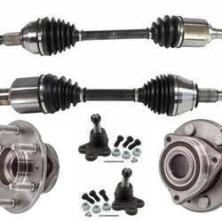 Front Wheel Bearings Bal Joints Front CV Axles for GMC Acadia 2007-2017 6pc