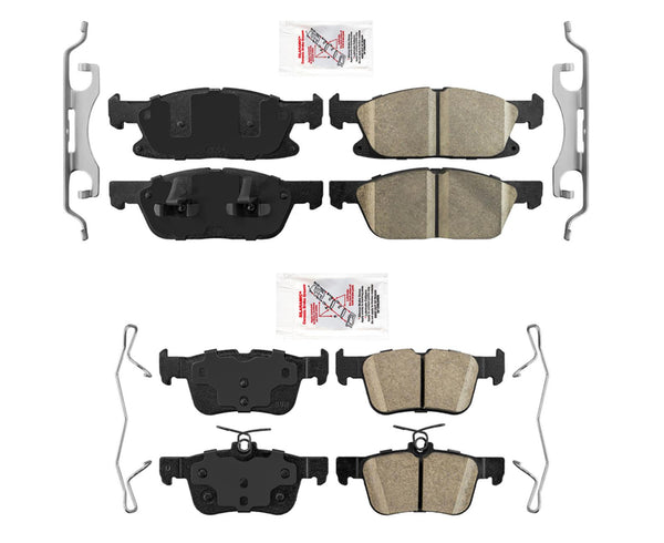 AmeriBRAKES Pads For Ford Edge 2015-20 All Wheel Drive With Larger 345MM Rotors