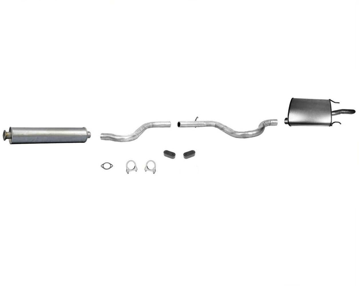Sistema de escape de silenciador y tubo medio con resonador delantero para LaCrosse 3.8L 05-09