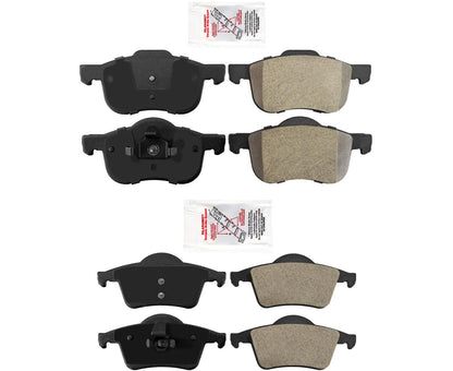 Compatible con Volvo XC70 2003 2004 2005 2006 2007 delantero y trasero (2) juegos de pastillas de freno.