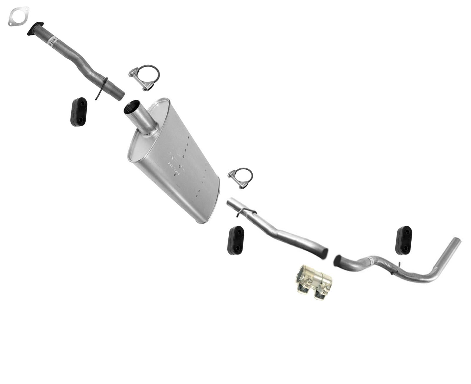 for 96-99 GM Silverado 1500 4.3L 5.0L 141.5" w/ wheelbase Muffler Exhaust System