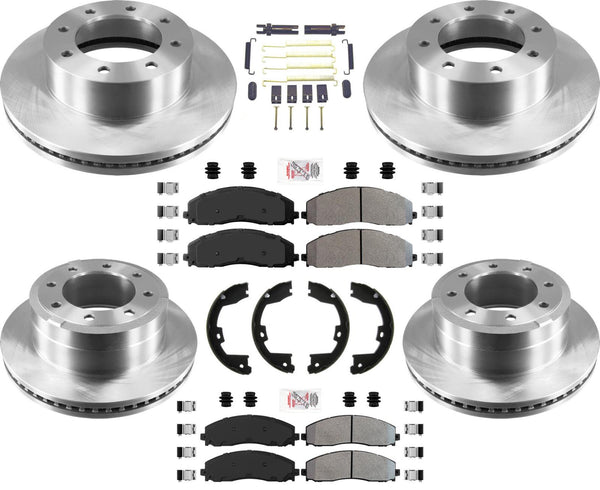 8pc Kit Brake Disc Rotors Pads Set for Ford F250 Super Duty 4 Wheel Drive 13-21