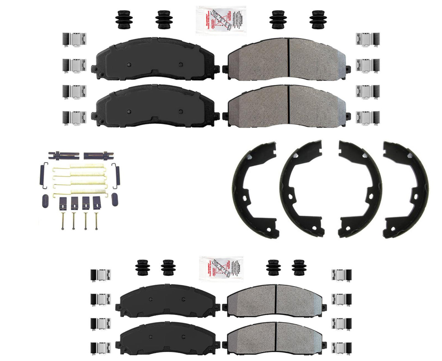 AmeriBrake Fleet Juego de pastillas compuestas para Ford F250 F350 Super Duty 2013-2021