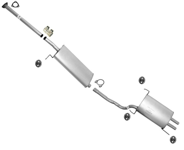 Front & Rear Mufflers Exhaust System fits for 2005-2008 Honda Pilot