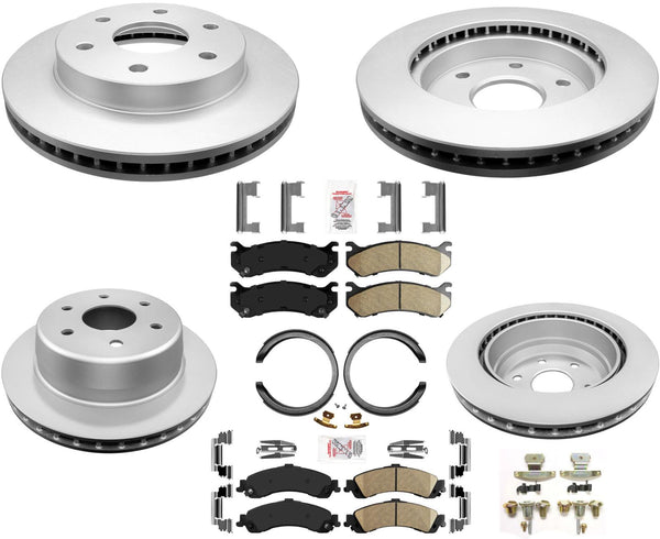 Rotores Pastillas de freno Zapatas de estacionamiento Resortes para Chevrolet Tahoe 00-06 Tracción en las 4 ruedas