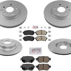 Coated and Balanced Disc Rotors Brake Pads for 2014-2018 Mazda 6