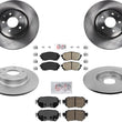 Coated & Balanced Disc Rotors Brake Pads for 2019-2021 Mazda 6 Turbo Engine