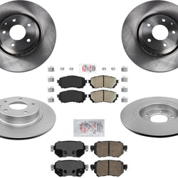 Coated & Balanced Disc Rotors Brake Pads for 2019-2021 Mazda 6 Turbo Engine