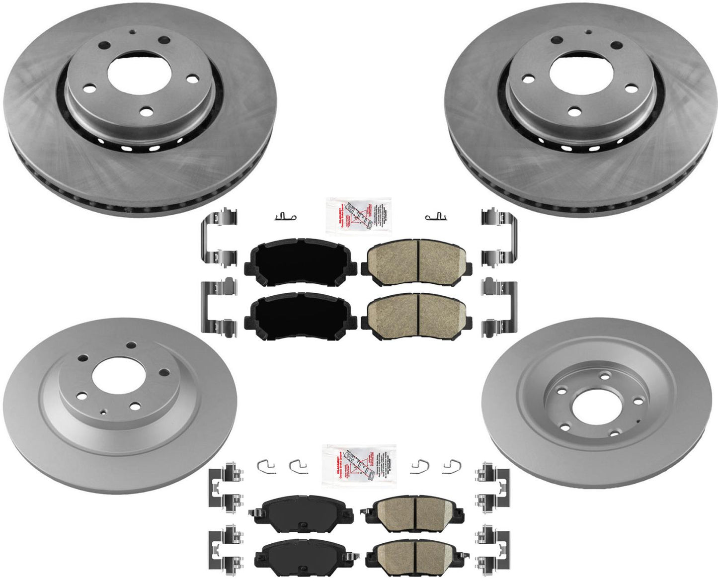 Coated & Balanced Disc Rotors Brake Pads for 19-22 Mazda CX-5 Natural Aspirated