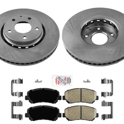 FRONT Coated Disc Rotors Brake Pads for 2019-2021 Mazda CX-5 Natural Aspirated
