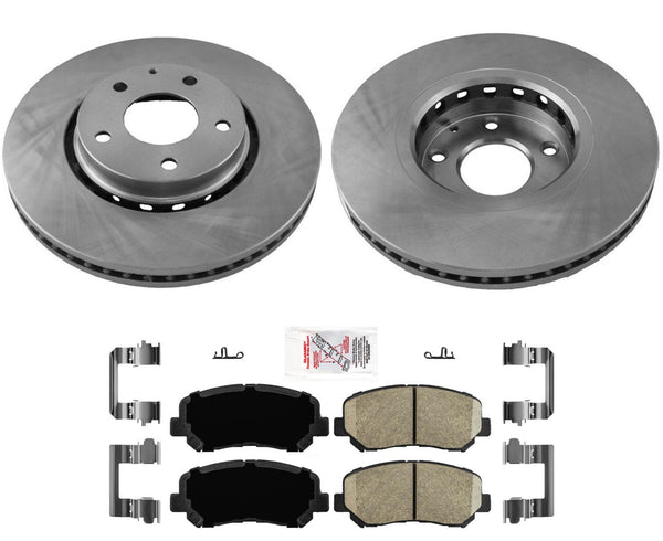 FRONT Coated Disc Rotors Brake Pads for 2019-2021 Mazda CX-5 Natural Aspirated