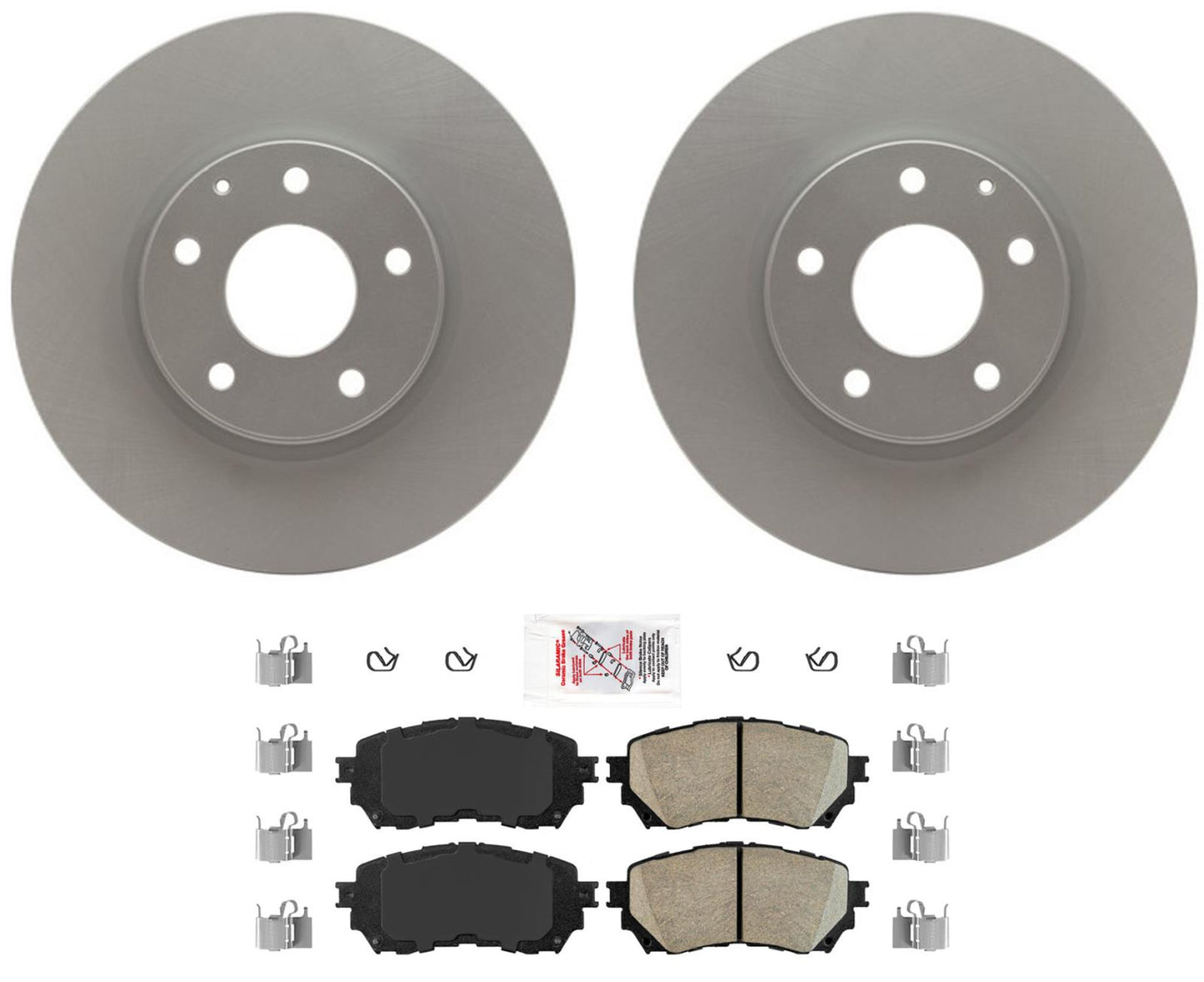 FRONT Coated Balanced Disc Rotors Brake Pads for 2019-2021 Mazda 6 Turbo Engine