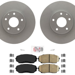 FRONT Coated & Balanced Disc Rotors Brake Pads for 19-21 Mazda CX-5 2.5L Turbo