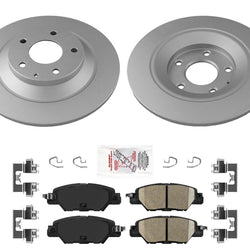 REAR Coated & Balanced Disc Rotors Brake Pads for 19-21 Mazda CX-5 all