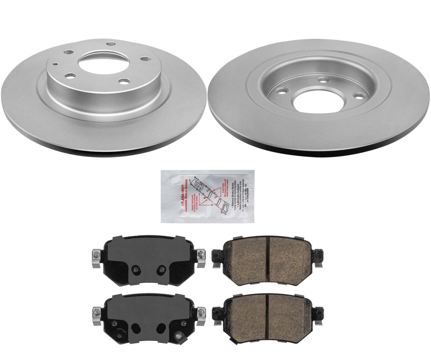 REAR Coated & Balanced Disc Rotors Brake Pads for 2014-2021 Mazda 6