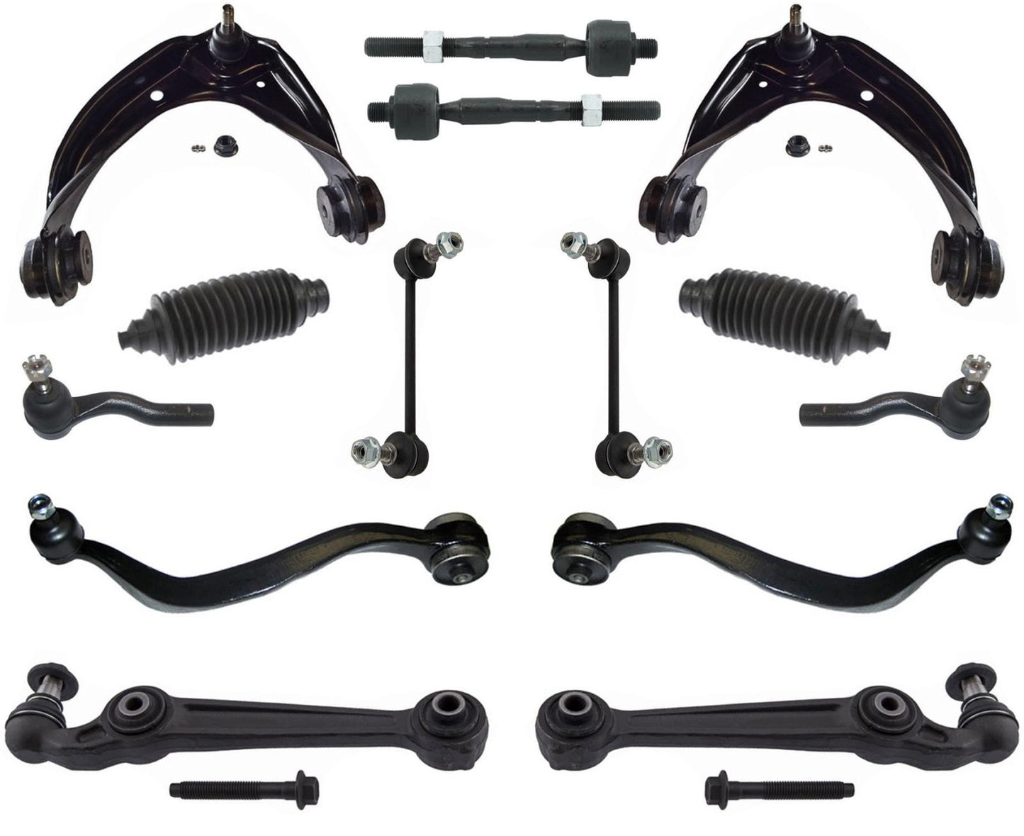 Se adapta al kit de chasis de brazo de control superior bajo Ford Fusion 2006-2012 con bujes de 14 piezas