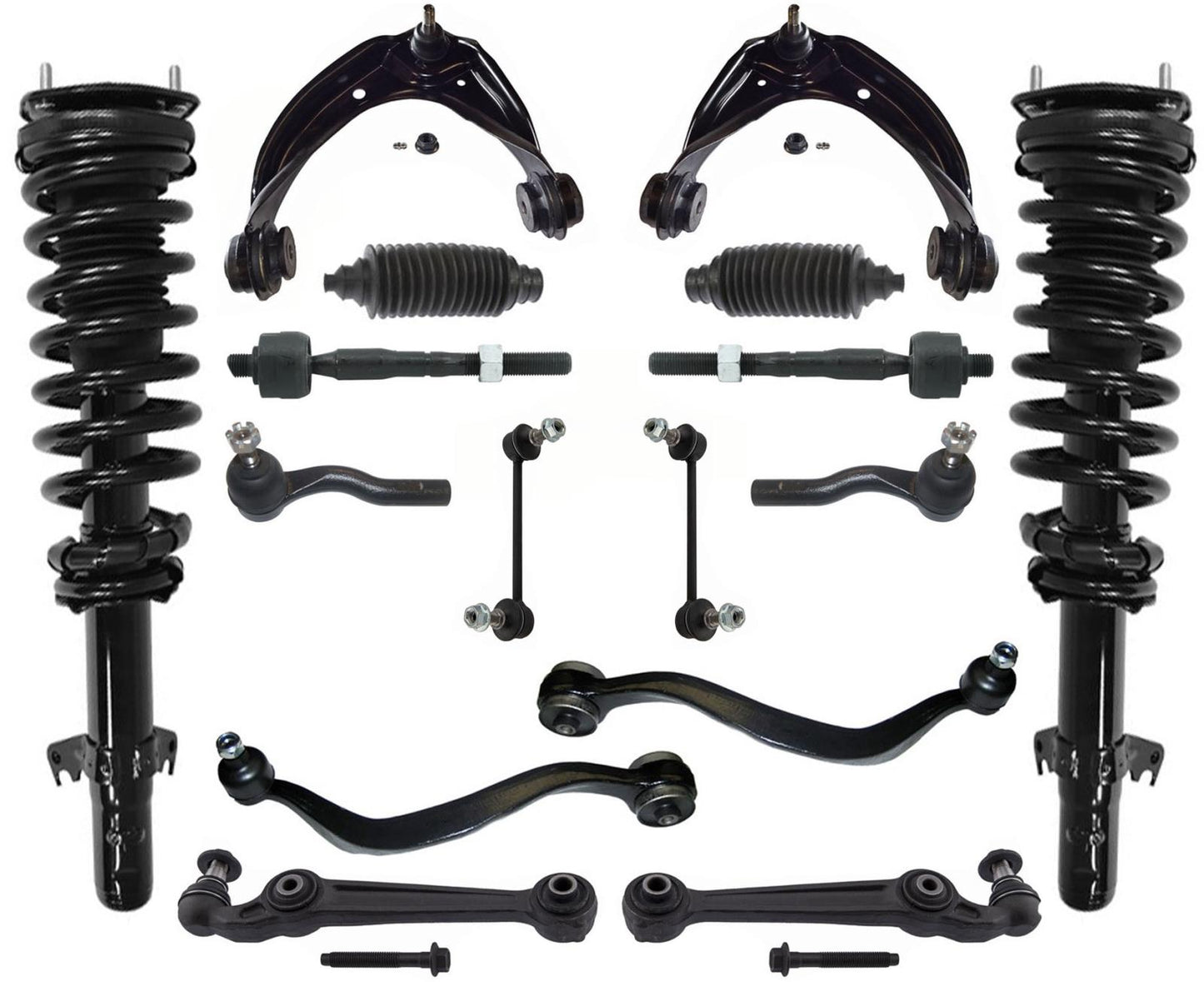 Se adapta al kit de chasis de brazo de control superior bajo Ford Fusion 2006-2012 con bujes de 16 piezas