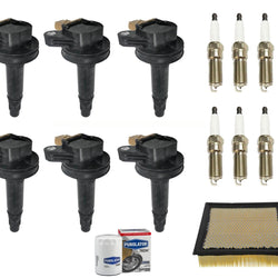 Direct Ignition Coils Platinum Spark Plugs Tune Up Kit for 15-17 Ford Expedition