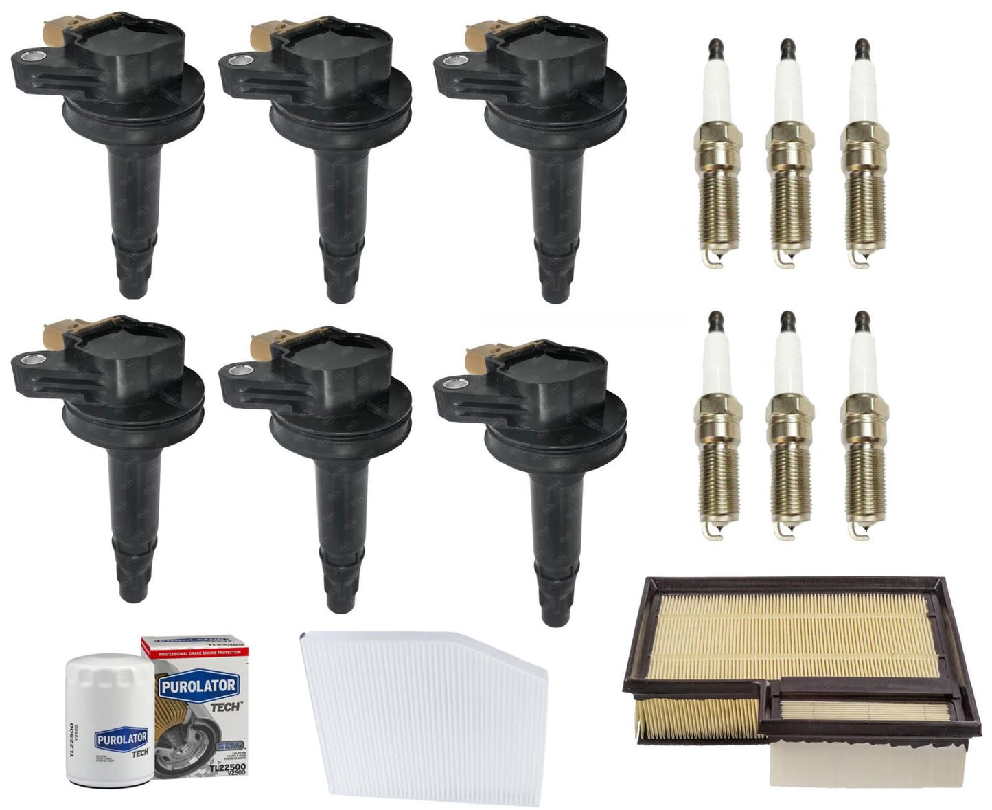 Ignition Coils Spark Plugs Tune Up kit For Ford Transit 350 3.5L Turbo 2015-2025