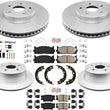 Para Toyota 12-16 Camry rotores de freno de disco delanteros y traseros recubiertos y pastillas de cerámica