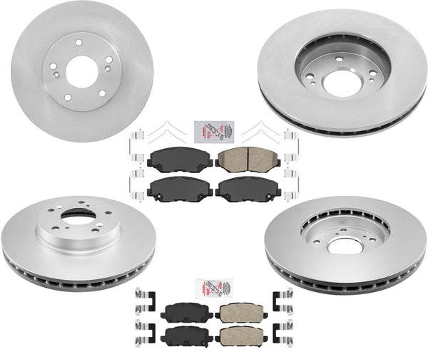 Pastillas de freno de cerámica con rotores de disco delanteros y traseros para Honda CRZ CR-Z, kit de 6 piezas 2016