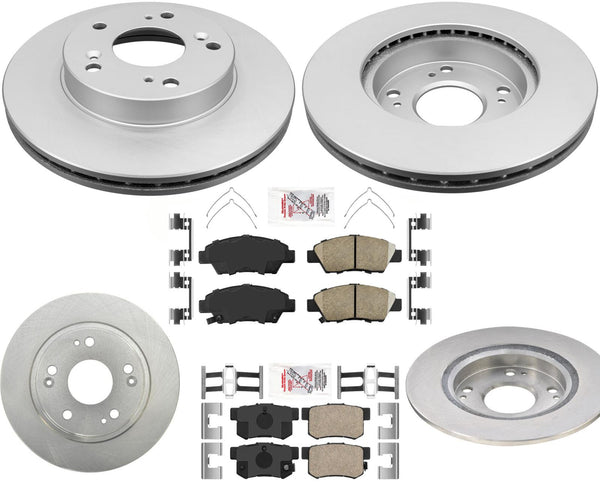 Pastillas de freno de cerámica para rotores de disco delantero y trasero para Honda CRZ CR-Z, kit de 6 piezas 2011-2015