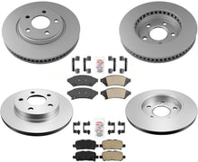 Coated Disc Brake Rotors Ceramic Pads Fits 2005-2009 Buick Allure 3.6L 3.8L