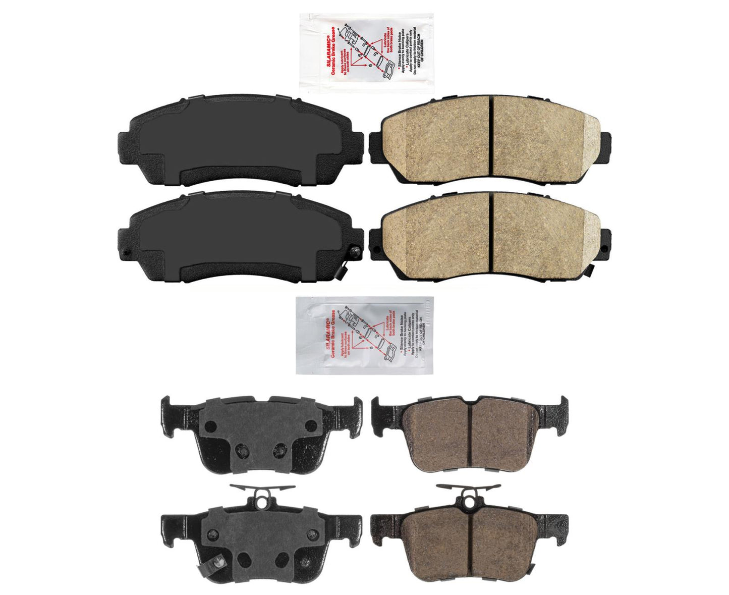 Hardware de pastillas de freno de cerámica delanteras y traseras para Acura RDX 2019-2021