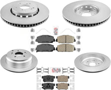 AmeriBRAKES Rotores delanteros y traseros Almohadillas de cerámica Hardware para Acura RDX 2013-2018