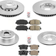 Front & Rear Brake Rotors Ceramic Pads Hardware For Acura RDX 2013-2018