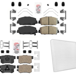 AmeriPLATINUM Pastillas de freno de cerámica delanteras y traseras para Acura RDX 2013-2018