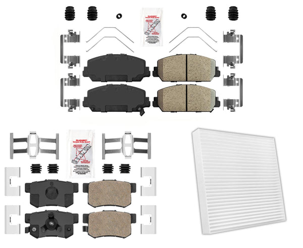 AmeriPLATINUM Pastillas de freno de cerámica delanteras y traseras para Acura RDX 2013-2018