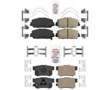 AmeriBRAKES Hardware de almohadillas de cerámica delanteras y traseras para Acura RDX 2013-2018