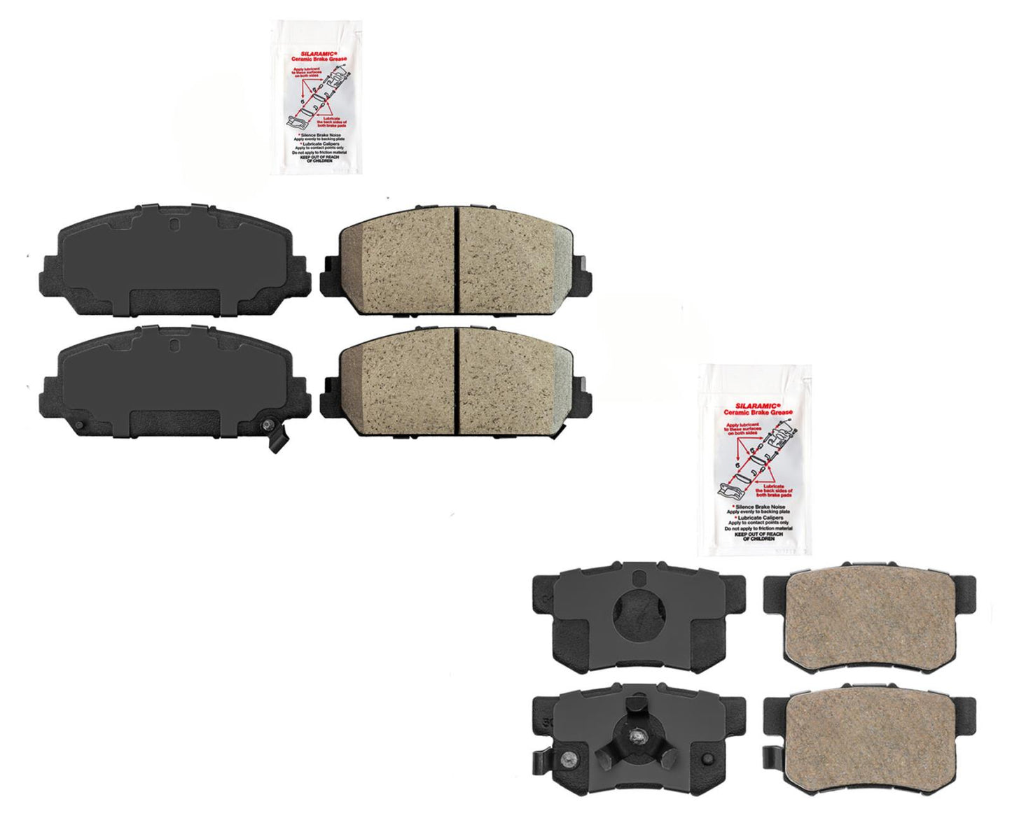 Hardware de almohadillas de cerámica delanteras y traseras para Acura RDX 2013-2018